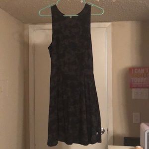 Black and grey mid thigh dress